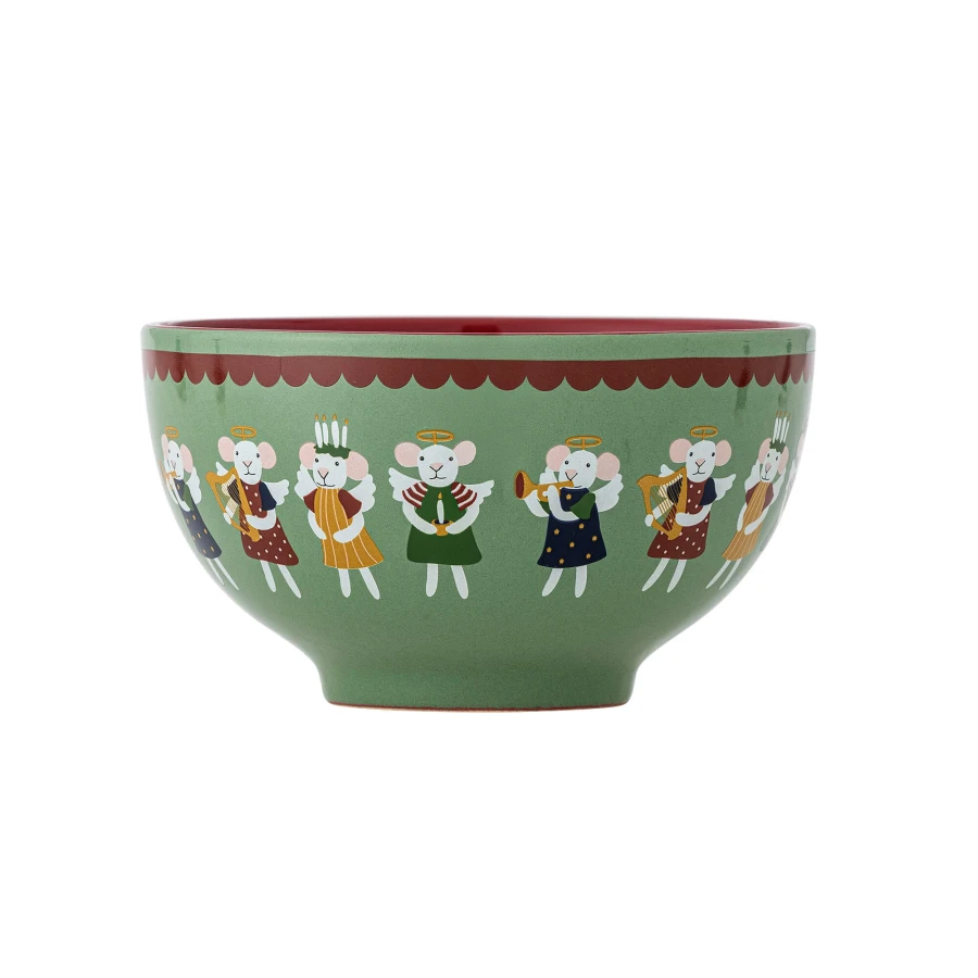 Miseczki dziecięce z kamionki Peo, 4szt. - Green / Bloomingville Mini