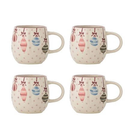 Zestaw kubków z kamionki Ornamentia - Multi / Bloomingville Mini