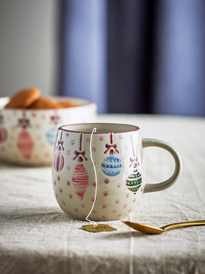 Zestaw kubków z kamionki Ornamentia - Multi / Bloomingville Mini