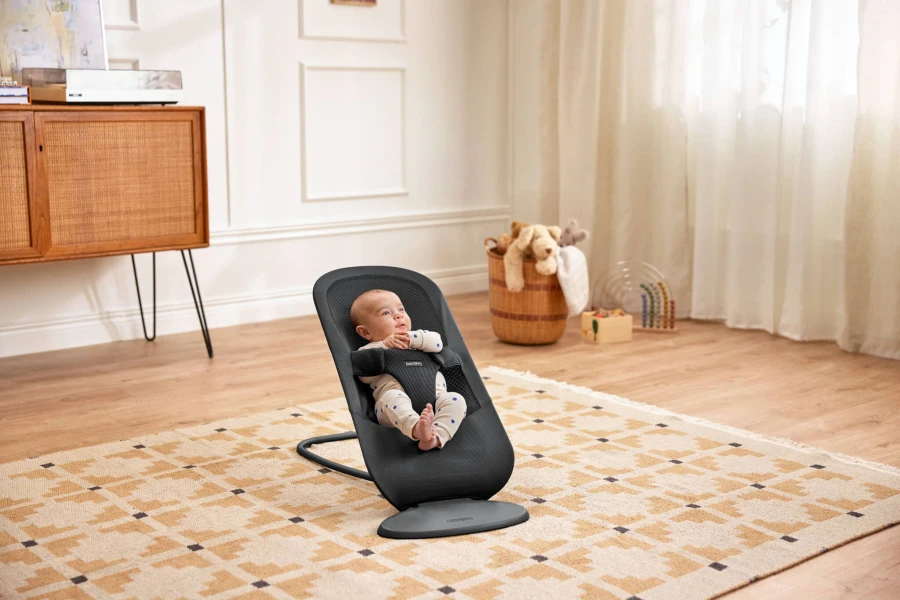 BABYBJORN - leżaczek BEGIN MESH, antracytowy