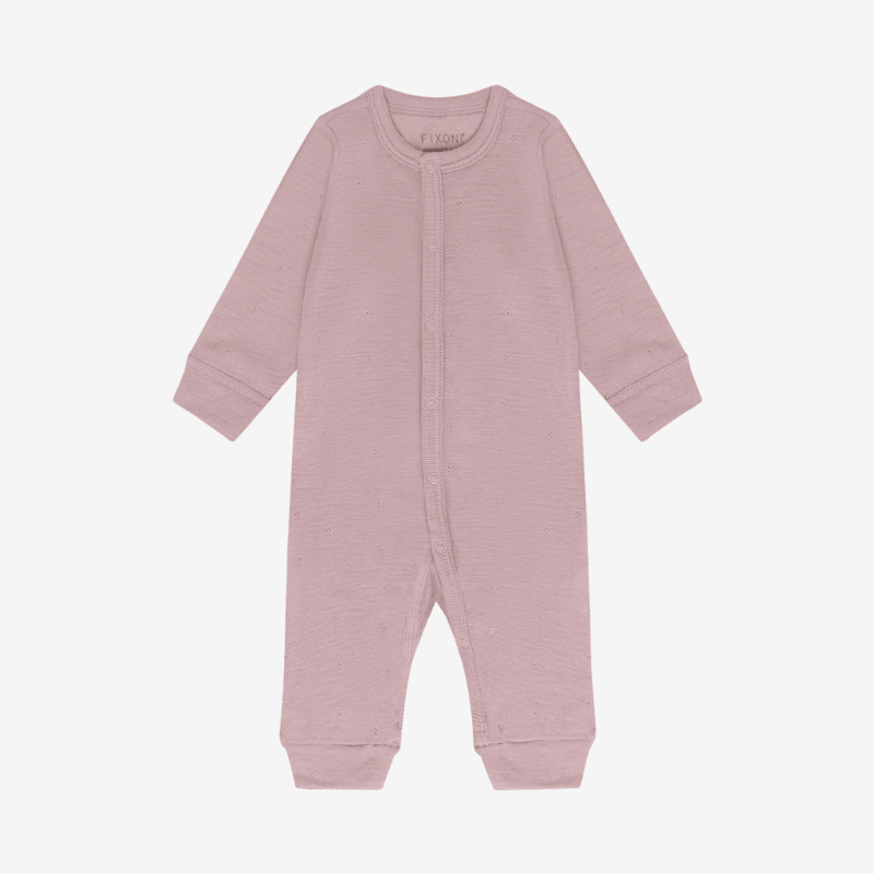 Rampers z 100% wełny merino - Woodrose / Fixoni