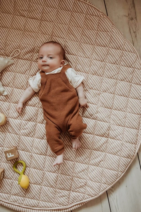 Mata i Worek na Zabawki NOOMAD Soft 3w1 Organic - Stripes Brown / Play&Go