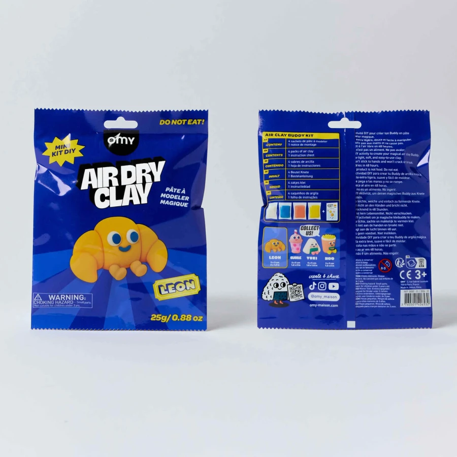 Zestaw kreatywny z masą samoutwardzalną AIR CLAY - Leon / OMY