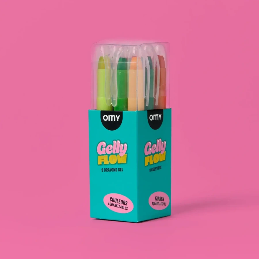 Żelowe, wykręcane kredki Gelly Flow 9 szt. / OMY