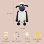 Lampka nocna BARANEK SHAUN Ciepła biel/RGB ze ściemniaczem / Eggy&Friends