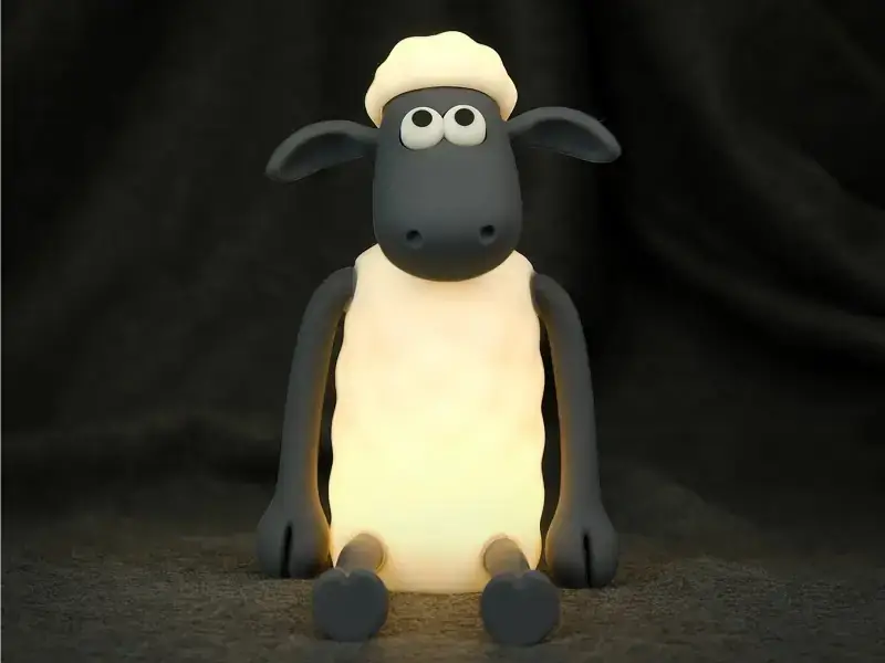 Lampka nocna BARANEK SHAUN Ciepła biel/RGB ze ściemniaczem / Eggy&Friends