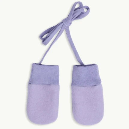 Dziecięce rękawiczki z wełny merino - lilac / Happymess