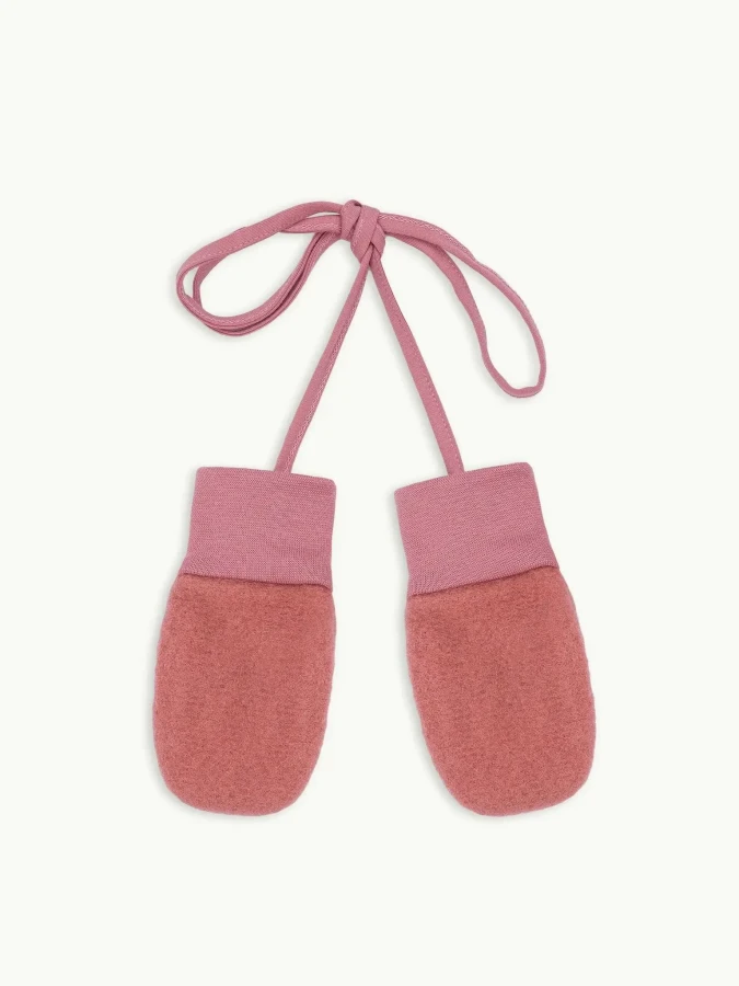 Dziecięce rękawiczki z wełny merino - cinnamon / Happymess