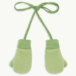 Dziecięce rękawiczki z wełny merino - green pea / Happymess