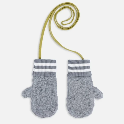 Dziecięce rękawiczki z wełny merino - stone grey / Happymess