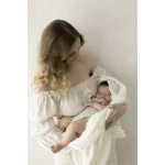 Kocyk ze 100% wełny merino cream Pearl - premium collection / My Memi