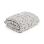 Kocyk ze 100% wełny merino light grey Fjord - premium collection / My Memi
