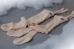 Rajstopki ze stopkami Granny Teddy Footed - Silky Peach / Silly Silas