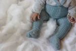 Rajstopki ze stopkami Granny Teddy Footed - Misty Blue / Silly Silas