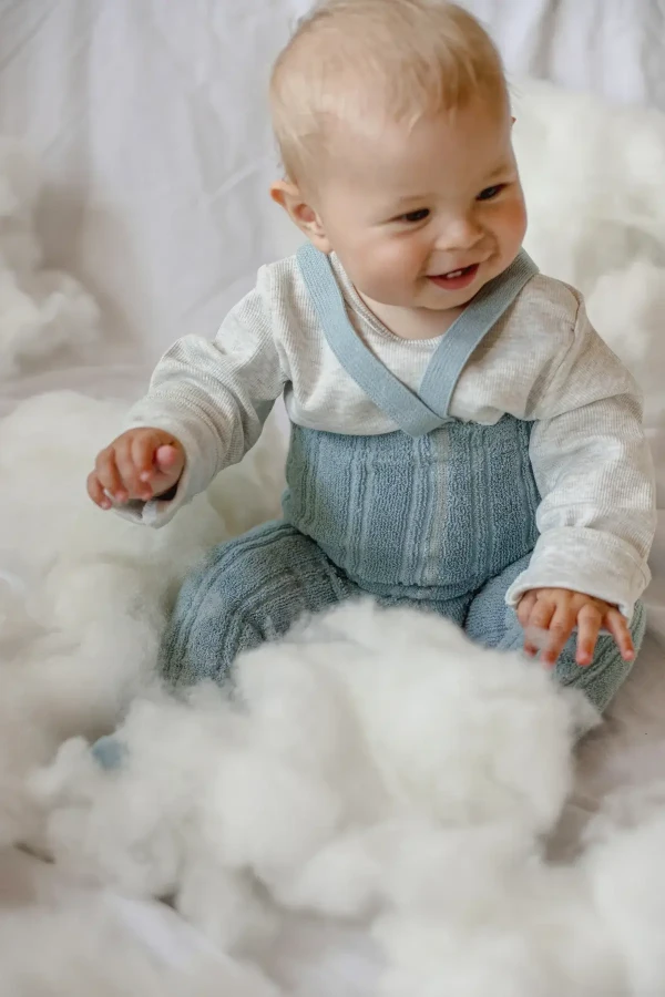 Rajstopki ze stopkami Granny Teddy Footed - Misty Blue / Silly Silas