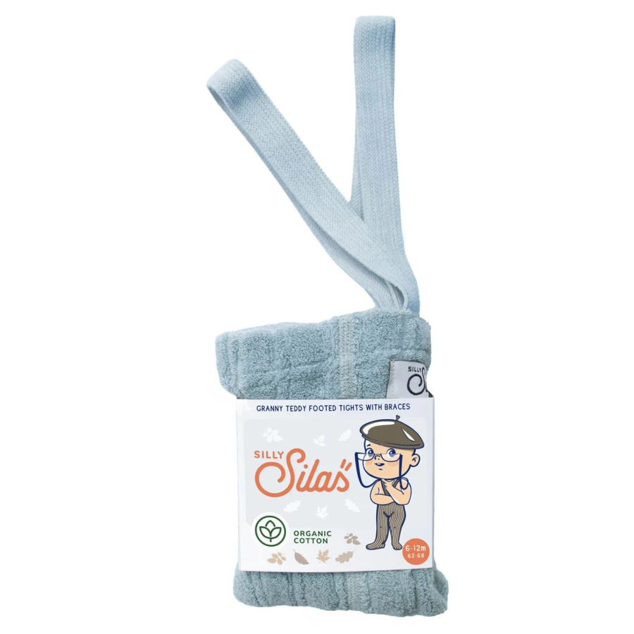 Rajstopki ze stopkami Granny Teddy Footed - Misty Blue / Silly Silas