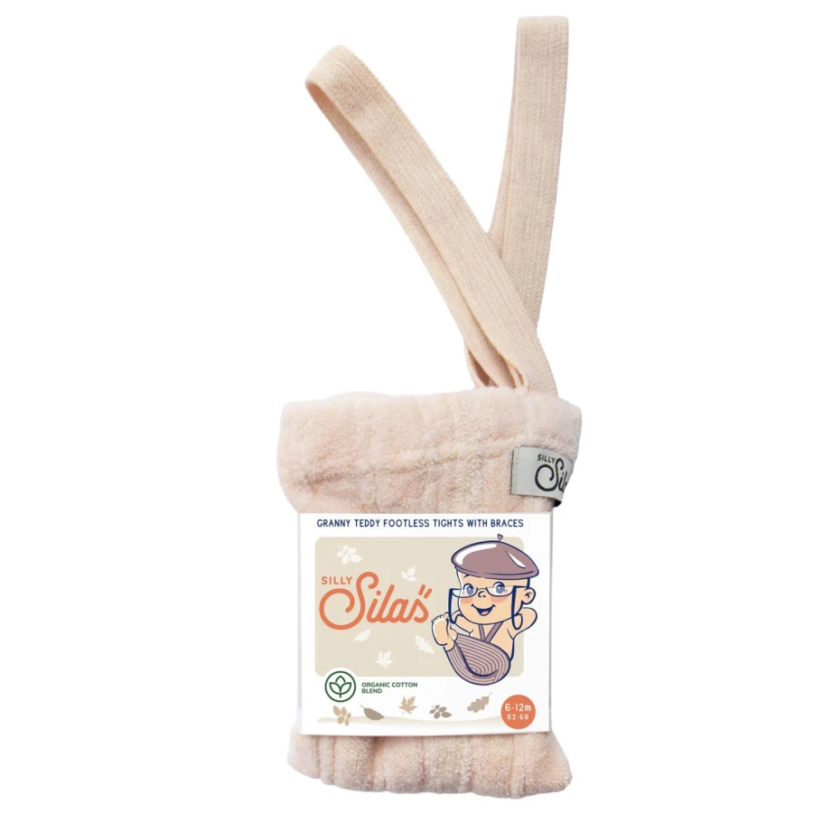 Rajstopki bez stopek Granny Teddy Footless - Silky Peach / Silly Silas