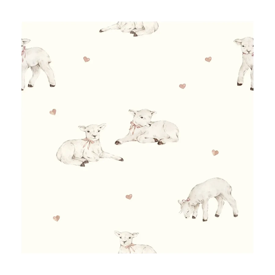 Prześcieradło do gondoli z bawełny organicznej - little sheeps / My Memi