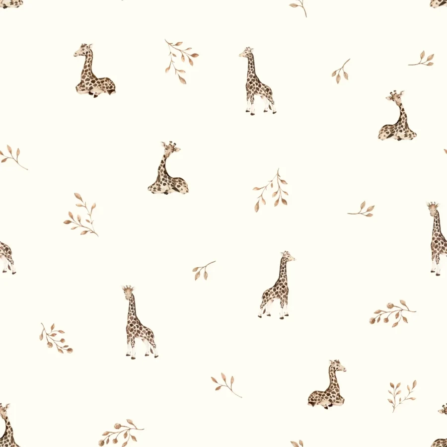 Prześcieradło z bawełny organicznej do dostawki 60x90 - giraffes / My Memi
