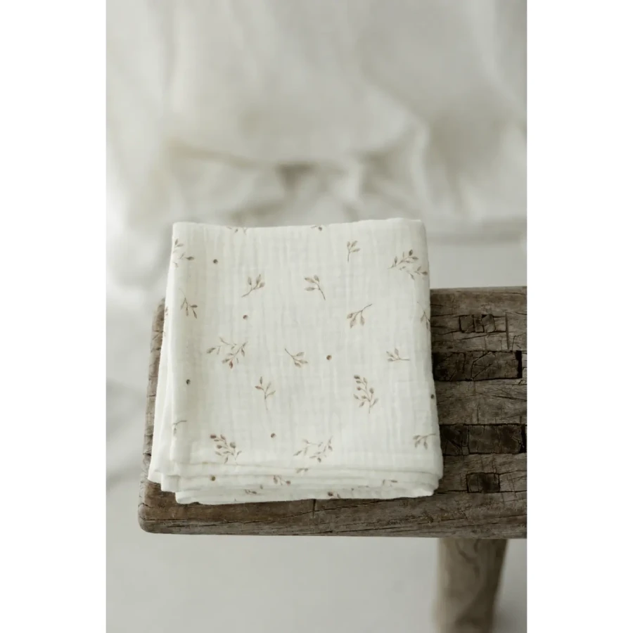 4-pak pieluszek muślinowych z bawełny organicznej 35x35 - twigs / My Memi
