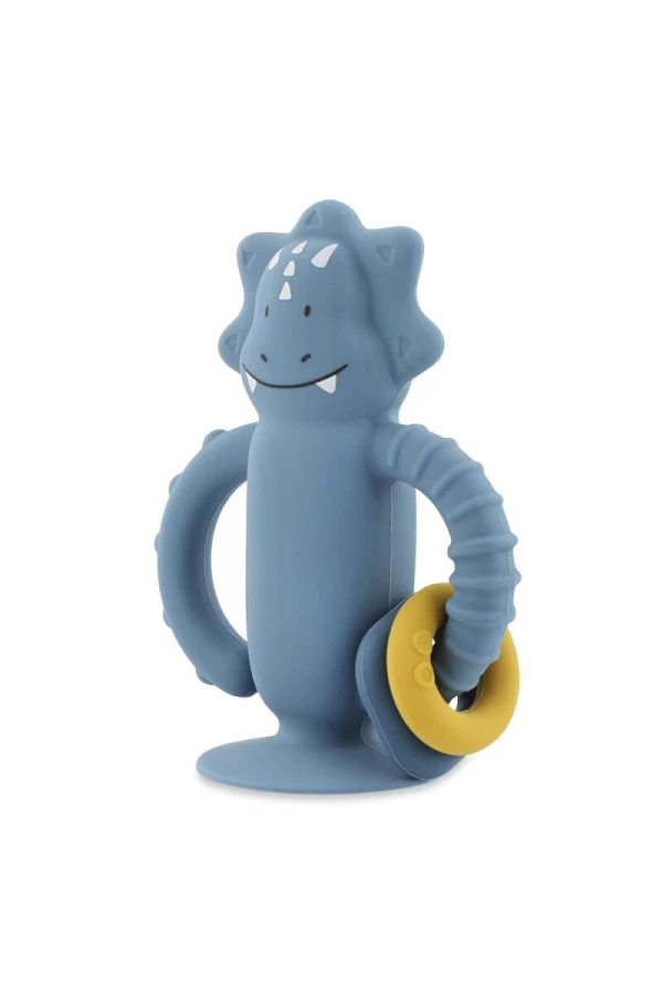 Silikonowa zabawka sensoryczna z przyssawką gryzak - Triceratops / Trixie