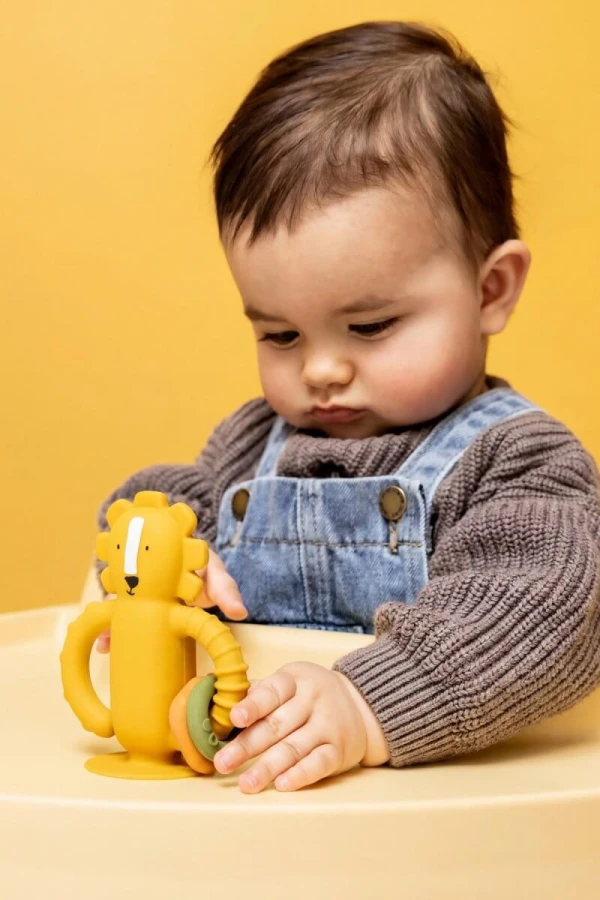 Silikonowa zabawka sensoryczna z przyssawką gryzak - Lew / Trixie
