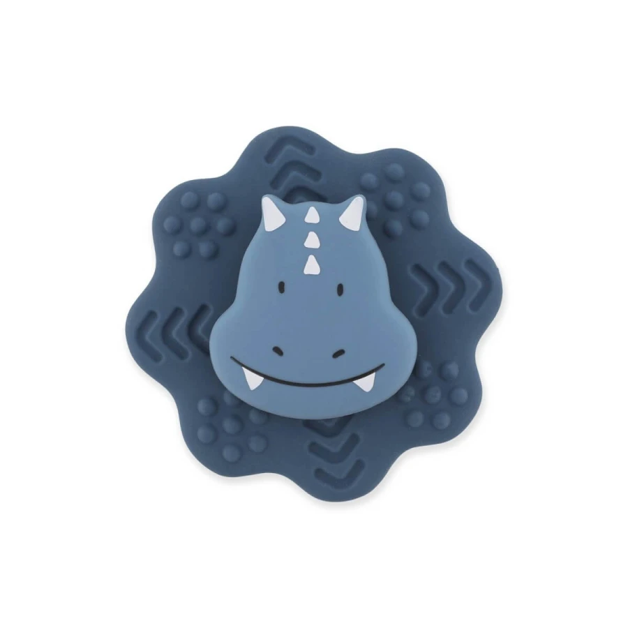 Silikonowa zabawka spinner z przyssawką - Triceratops / Trixie