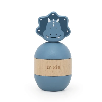 Drewniana układanka z grzechotką - Triceratops / Trixie