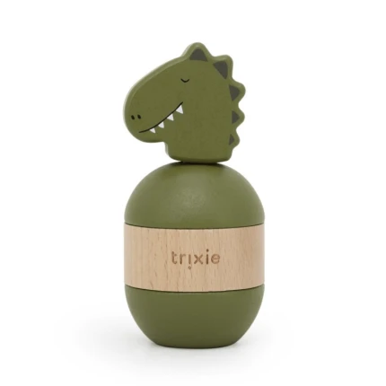Drewniana układanka z grzechotką - Dinozaur / Trixie