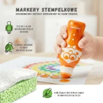 Markery stempelkowe bingo dla dzieci, łatwy chwyt, zmywalne, 12 kolorów, 3+ / Jarmelo