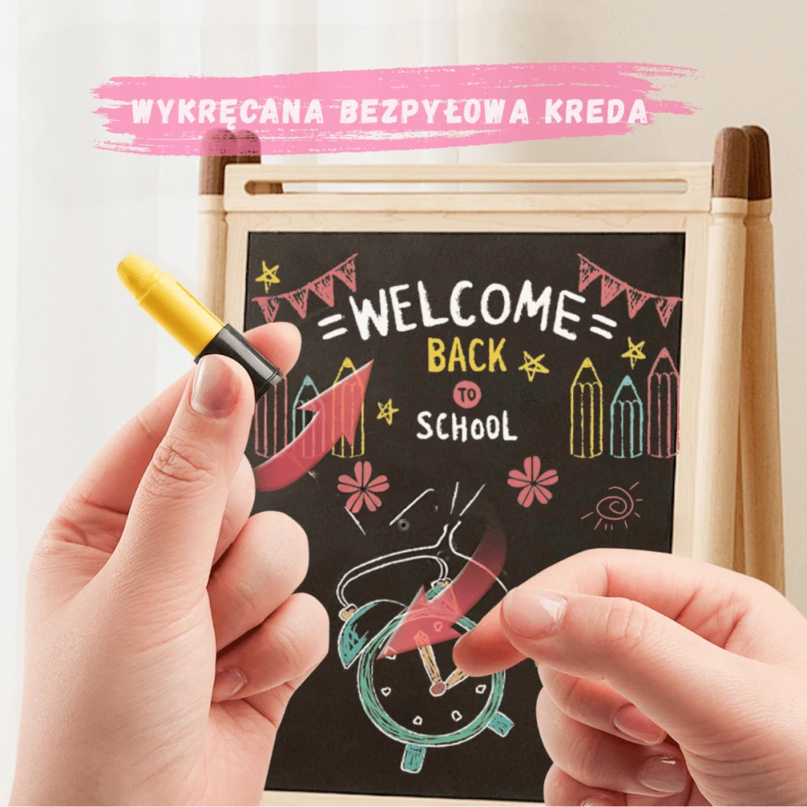 Bezpyłowa kreda wykręcana dla dzieci, z etui, 12 kolorów, 3+ / Jarmelo