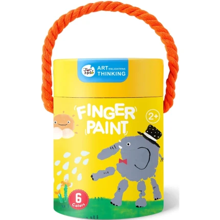 Farby do malowania palcami dla dzieci, 6 kolorów, 60ml, 2+ / Jarmelo