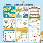 Kreatywna książeczka do malowania palcami, motyw leśny, 12 gąbek, 3+ / Jarmelo
