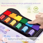 Kreatywna książeczka do malowania palcami, szablony, nakładki piankowe stempelkowe, 6 kolorów, 3+ / Jarmelo
