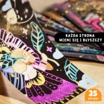 Wydrapywanki Magia Gwiazd - 25 str., Holograficzny Brokat, Rysik + Pędzelek / Jarmelo