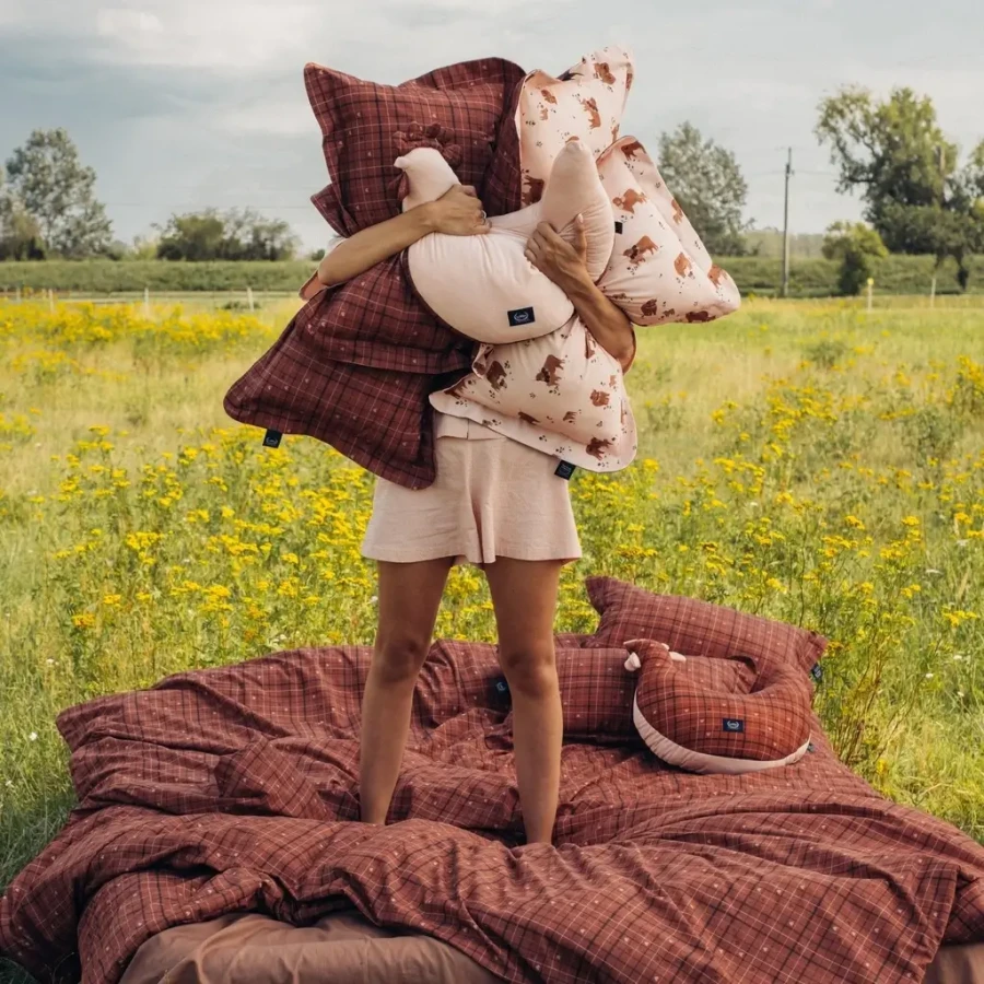 Kura Babci Dany Velvet Bawełna - MOO MEADOW PLAID / La Millou