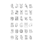 Tablet graficzny z szablonami do rysowania KIDYDRAW-MINI - pets / Kidywolf