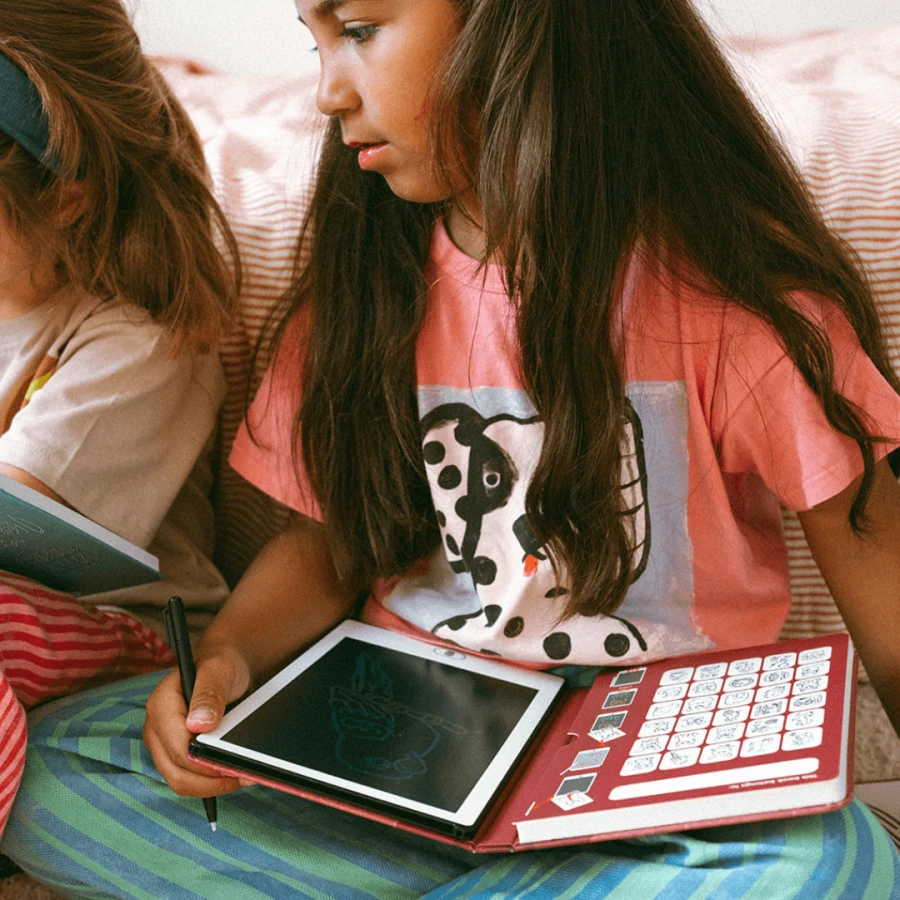 Tablet graficzny z szablonami do rysowania KIDYDRAW-MINI - pets / Kidywolf