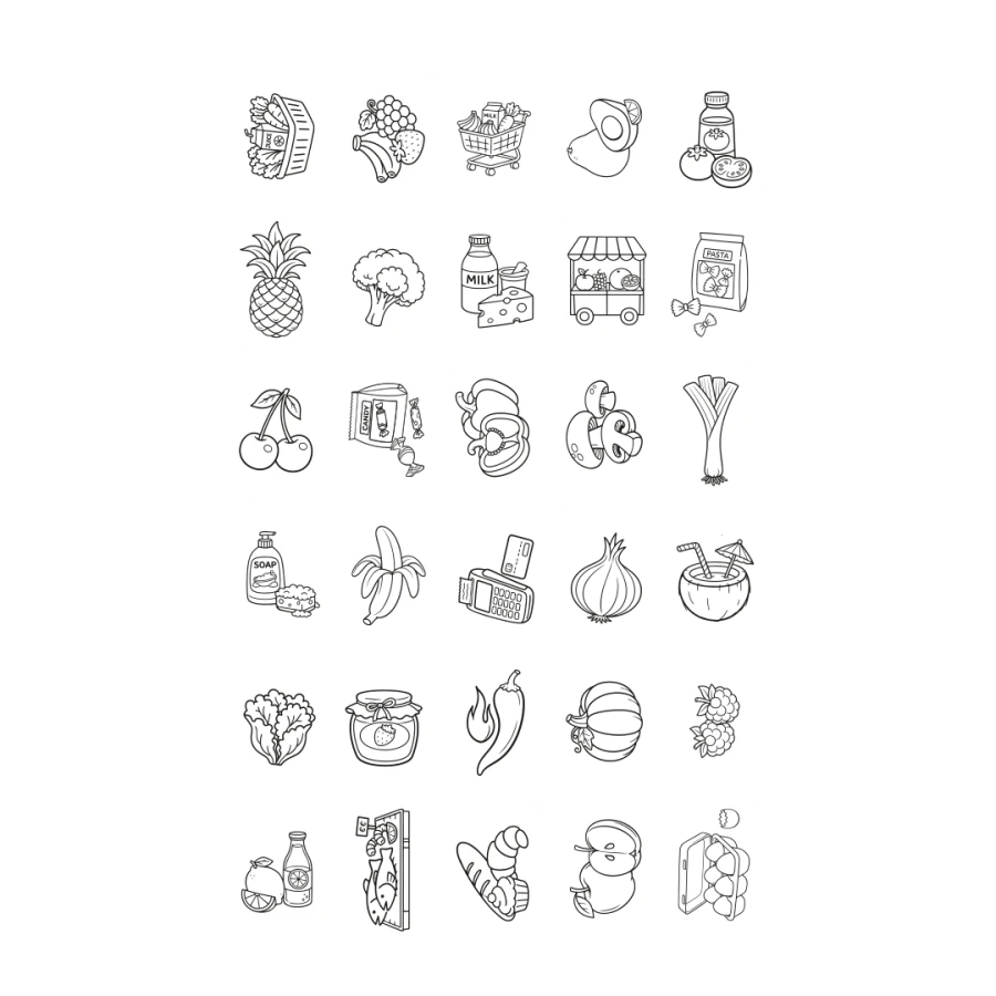Tablet graficzny z szablonami do rysowania KIDYDRAW-MINI - My little market / Kidywolf
