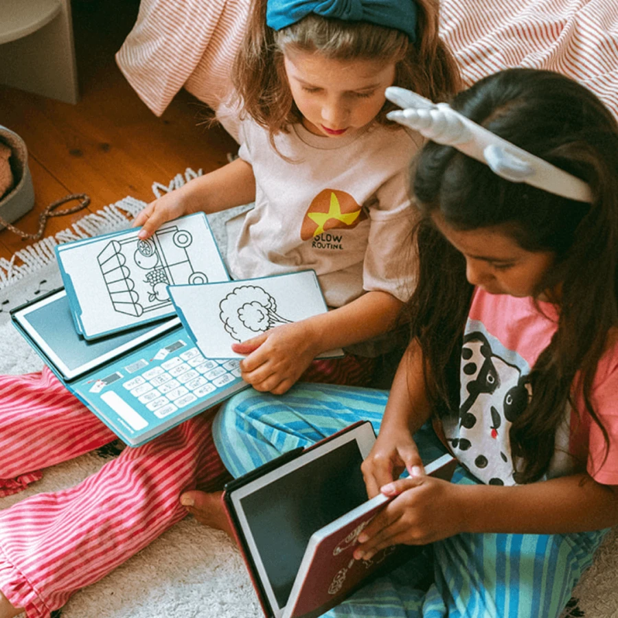 Tablet graficzny z szablonami do rysowania KIDYDRAW-MINI - My little market / Kidywolf