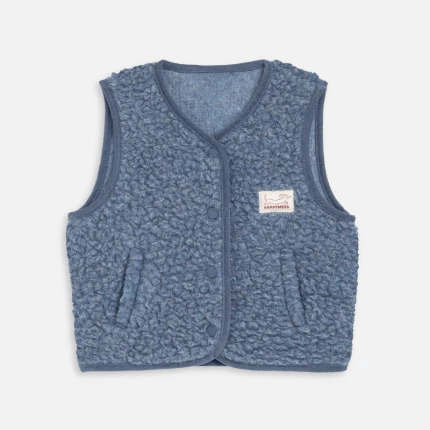 Dziecięca kamizelka merino - baltic / Happymess