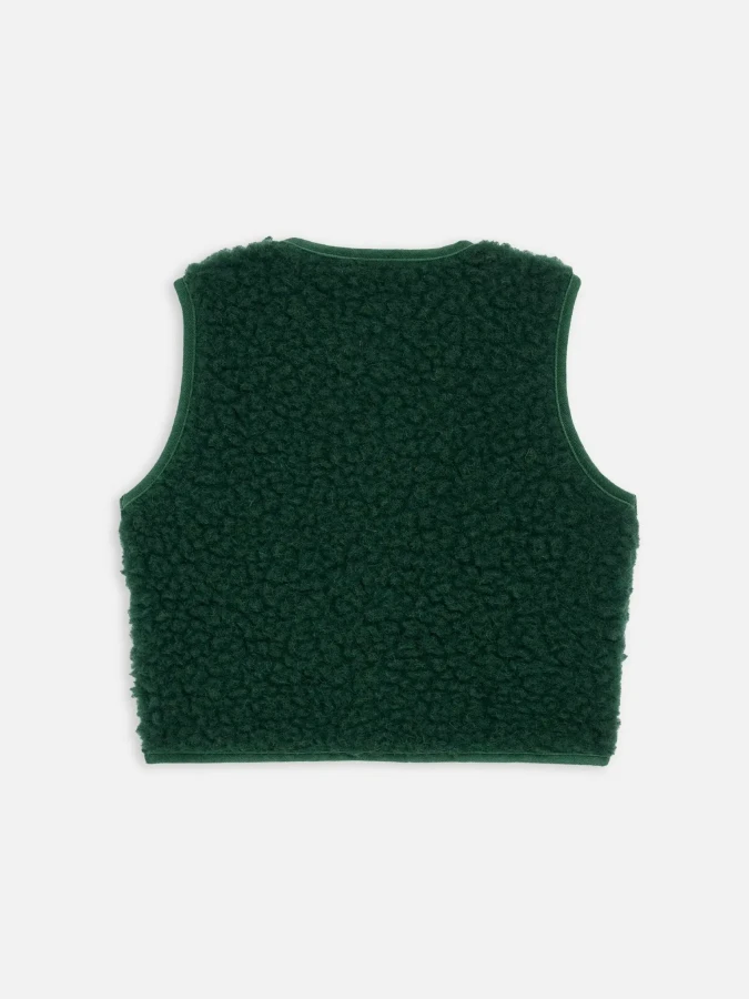 Dziecięca kamizelka merino - moss / Happymess