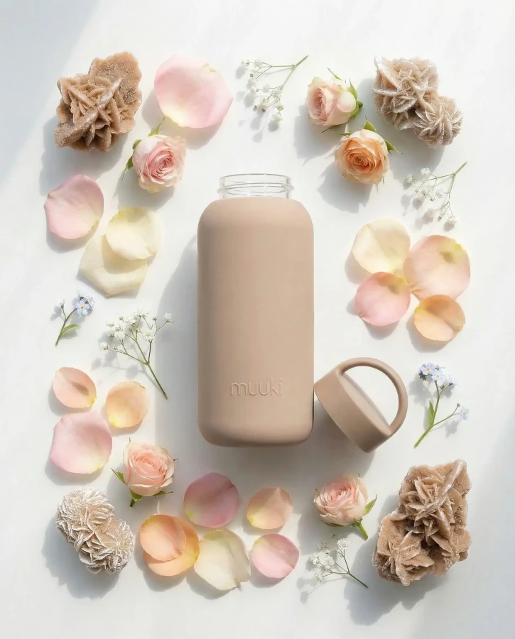 Szklana butelka Daily Bottle, 720 ml - Desert Rose / Muuki