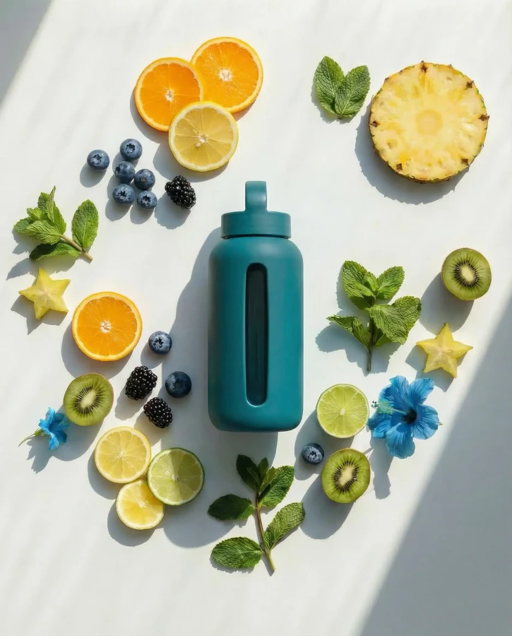 Szklana butelka Daily Bottle, 720 ml - Tahiti Blue / Muuki