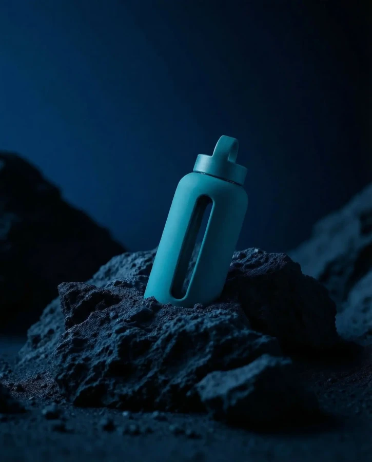 Szklana butelka Daily Bottle, 720 ml - Tahiti Blue / Muuki