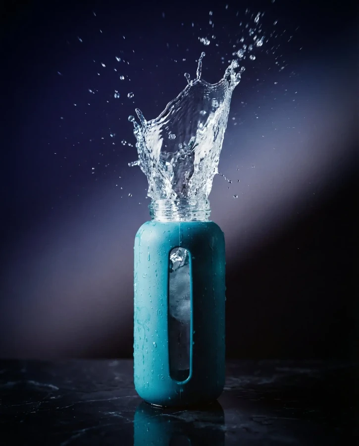 Szklana butelka Daily Bottle, 720 ml - Tahiti Blue / Muuki