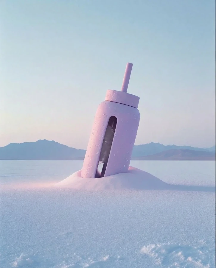 Szklana butelka Daily Bottle, 720 ml - Pastel Lilac / Muuki