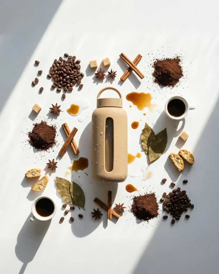 Szklana butelka Daily Bottle, 720 ml - Milk Coffee / Muuki