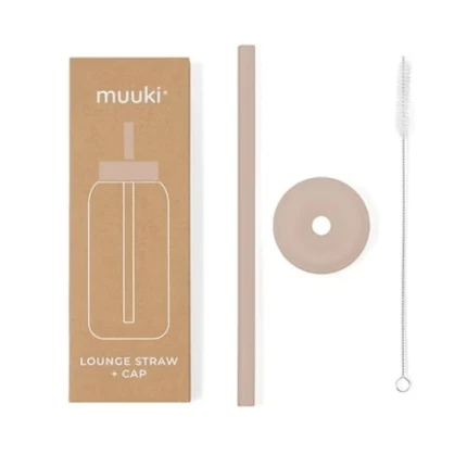 Silikonowa nasadka ze słomką do butelki Daily Bottle Muuki - Desert Rose / Muuki