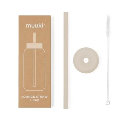 Silikonowa nasadka ze słomką do butelki Daily Bottle Muuki - Summer Sand / Muuki